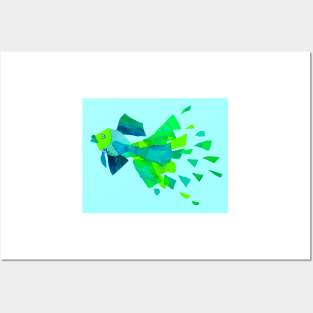 Splish-Splash ~ Bright Greens and Blues Posters and Art